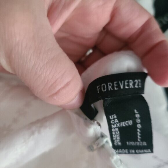 FOREVER 21 Twee Coquette White Eyelet Ladies Mini Dress size LARGE - Picture 7 of 9